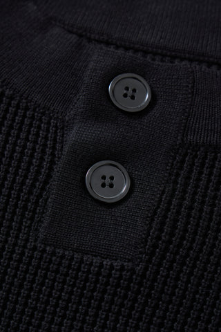 Knitted Waffle Henley